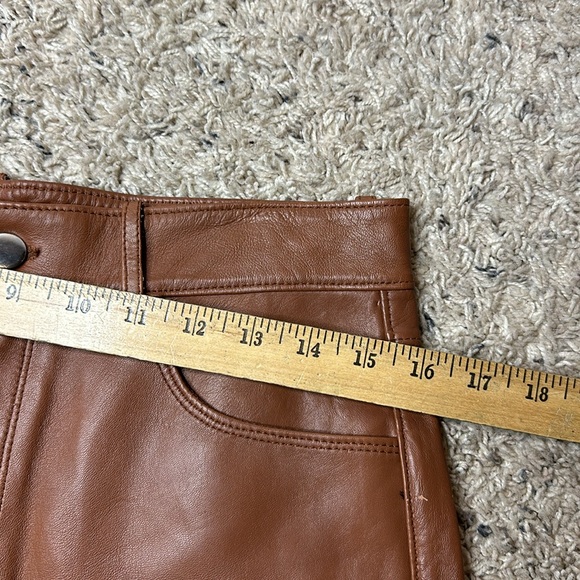 LAMARQUE Adeline Leather Pant Size 28 Tan NWT - Picture 12 of 13